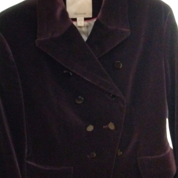 FAÇONNABLE Vintage deep purple Velvet Blazer size 12 - Picture 13 of 16